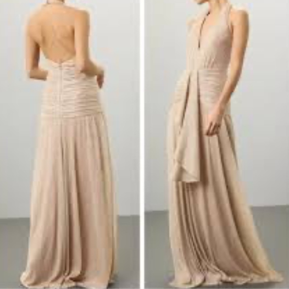 PatBO Lurex Draped Maxi Dress